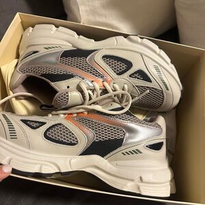 Trendy Beige and Black Sneakers